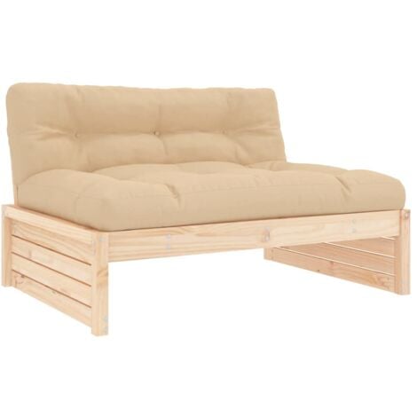 Middle Sofa 120x80 cm Solid Wood Pine vidaXL