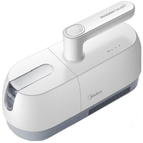 Midea Aspirapolvere / Sanificatore Materassi con Lampada UV a Batteria Ricaricabile Potenza 110 Watt Capacità 0,35 Litri Autonomia 20 Minuti Sterilizzazione del 99,99%