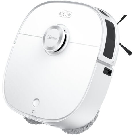 Midea  Aspirateur robot  V12  Humide et sec  5200 mAh  Capacité 3 L  5000 Pa  Blanc