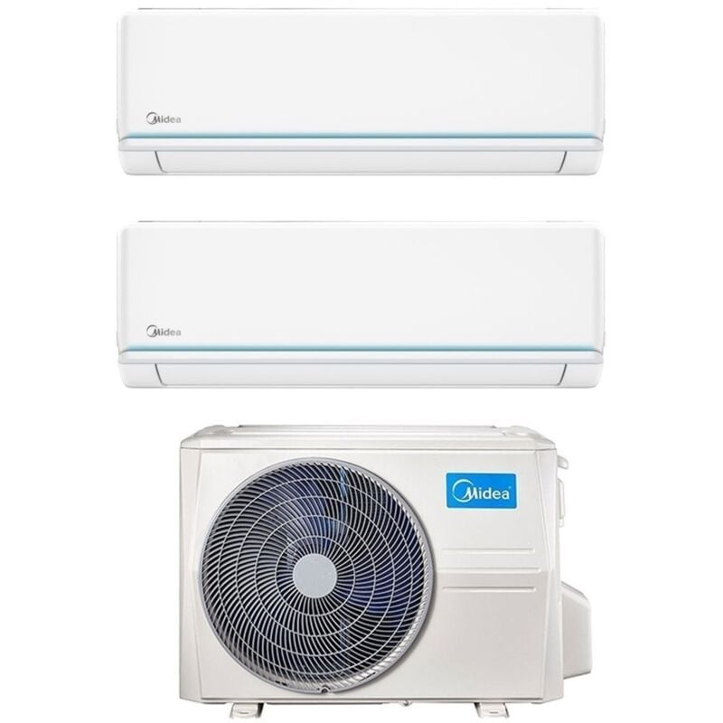 Midea - Climatiseur rèversible Dual Split Série evolution 9+12 avec M2OD-18HFN8-Q R-32 Wi-Fi en option 9000+12000