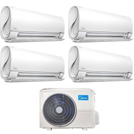 midea cuatro split inverter aire acondicionado breezeless+ serie 9+9+12+12 con m4oe-28hfn8-q r-32 wi-fi integrado 9000+9000+12000 - nuevo