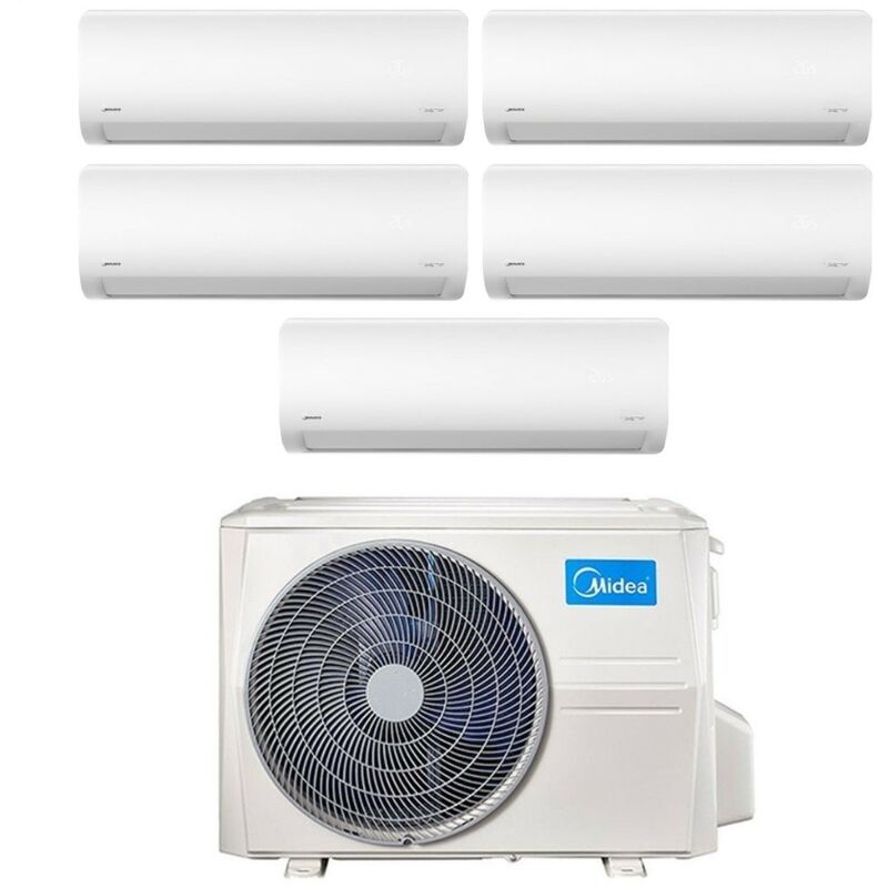Penta Split rèversible Air Conditioner xtreme Series 9+9+12+12 avec M5O-42FN8-Q R-32 Wi-Fi Integrated 9000+9000+12000+12000 - Nouveau - Midea