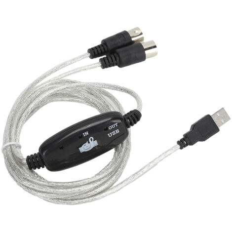 MIDI-zu-USB-Konverterkabel, kompatibel mit Windows und Mac OS X