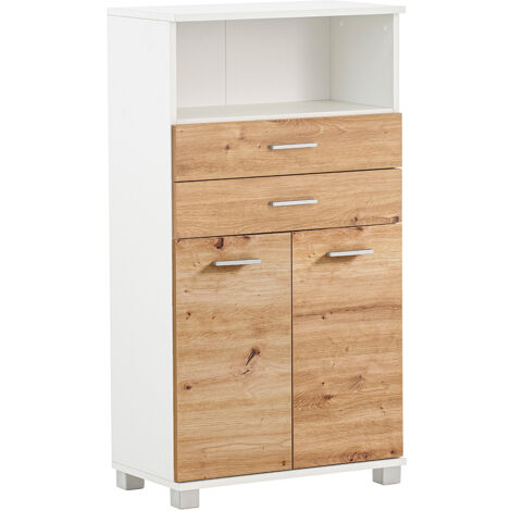 Midischrank 60cm in weiß mit Eiche PROVIDENCE-80