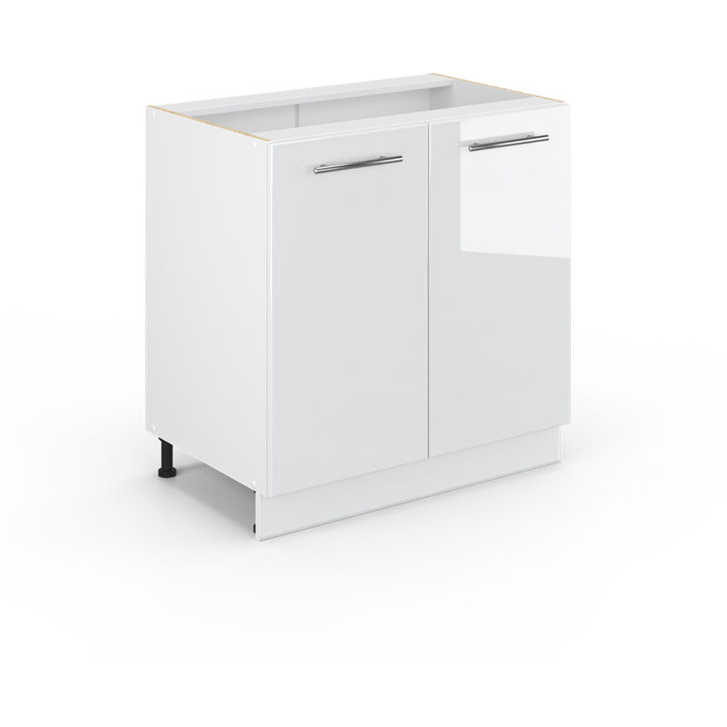 Vicco - Midischrank Fame-line, Weiß Hochglanz, 80 X 81.6 Cm Mit Regal, Ohne Arbeitsplatte