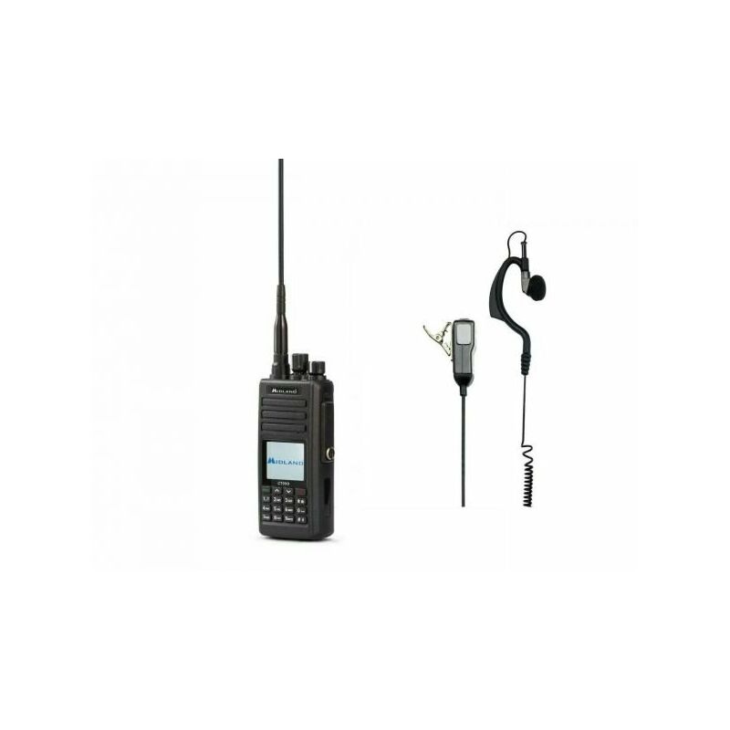 Image of Midland CT990-EB ricetrasmettitore radioamatoriale dual band 10W + Auricolare microfono MA21-LK