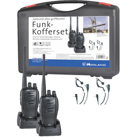 Midland G10 Pro PMR 2er Handwerker-Koffer C1107.S1 PMR-Funkgerät 2er Set