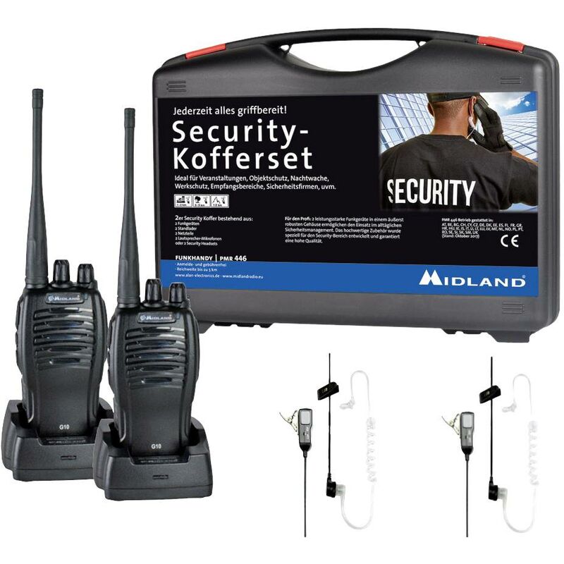 Midland - G10 Pro pmr 2er Security-Koffer MA31 lk Pro C1107.S4 Emetteur-récepteur pmr jeu de 2 R684782