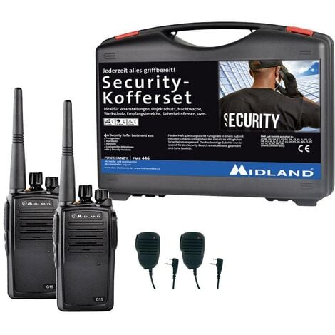 Midland G15 Pro PMR 2er Security inkl. SM 600-M C1127.S1 Talkie-walkie PMR jeu de 2 X952612