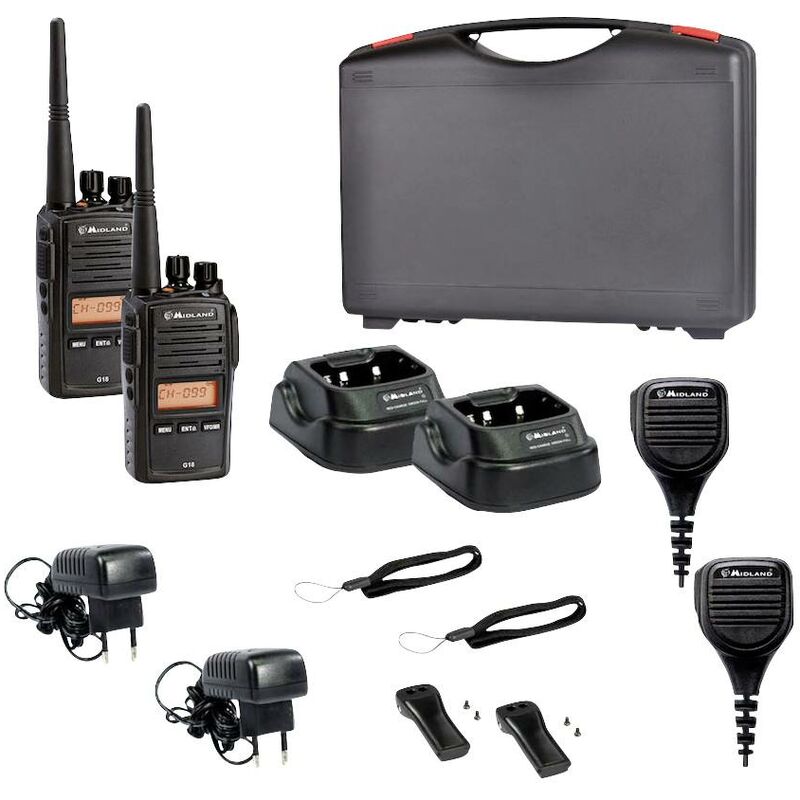 Midland - G18 Pro 2er Koffer m. ma 25-M Security C1145.S1 Talkie-walkie pmr X952642