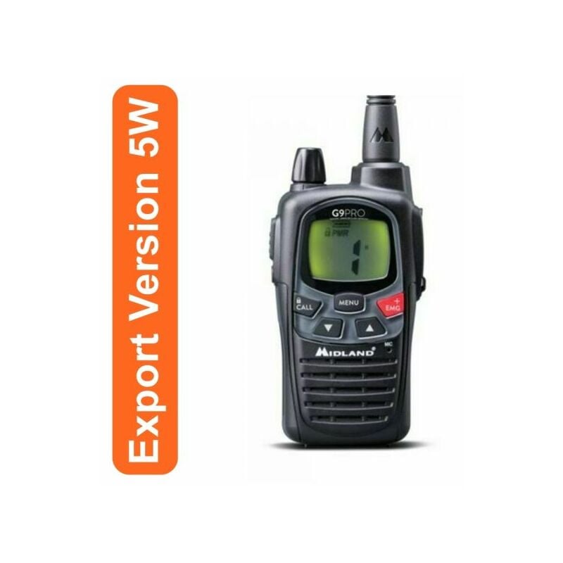 Image of Ricetrasmittente dual band 446Mhz - G9 pro export 5W nero - Midland
