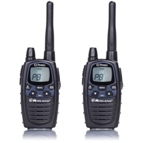 MIDLAND Midland G7 Pro Paar (2019), PMR+LPD, 16 Kanäle, Doppelstandlader und Akkupack (C1090.13)