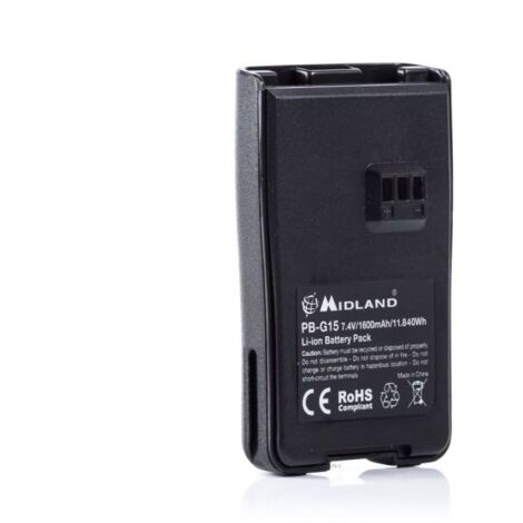 Midland PB-G15 batteria 7,4V 1600mA ricetrasmettitore G15 G18 - C1128