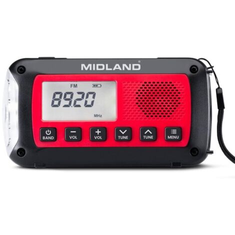 MIDLAND Powerbank Radio Di Emergenza Rosso E Nero