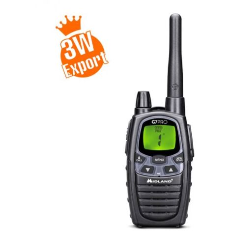 Midland ricetrasmettitore G7 PRO Nero LPD PMR Bibanda Export 3W - C1090.14