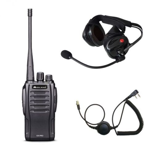 Midland ricetrasmittente G10 PRO + Cuffie Racing Work Antirumore + Cavo PTT - HRR