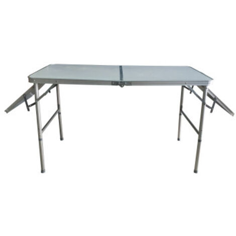 Midland – Table pliante extensible 4 couverts – Dimensions 120 x 60 cm – Pieds réglables 40/70 cm – Sac de transport inclus