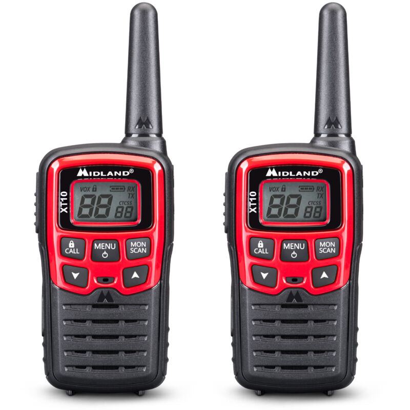 Coppia Di Pmr446 Xt10 4km Midlan Pmr446 Xt10 Walkies