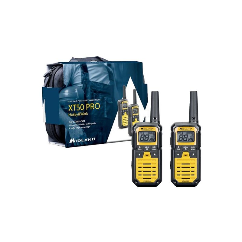 Midland - Set 2 Talkie-walkies xt 50 pro Hobby & work - petit et compact libre d'utilisation