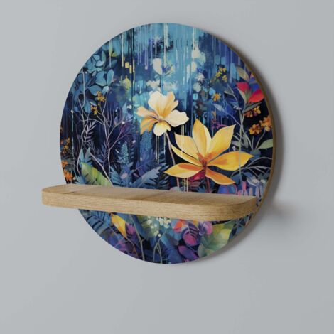 MIDNIGHT BLOSSOM Rundes Regal