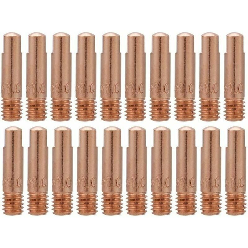 Mig mag Welding Kit 20Pcs Solder Copper Contact Tube Tip for 15AK mig mag Welding Torch Consumables (0.8)