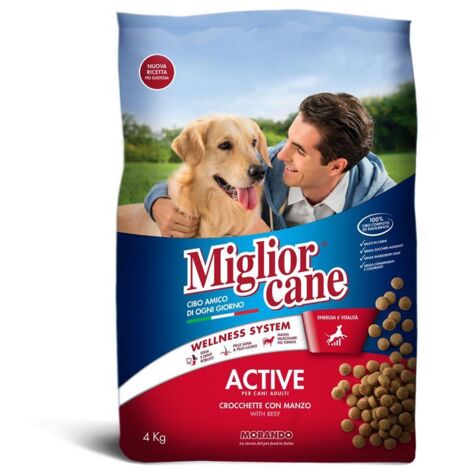 MIGLIOR CANE CROCCHETTE ACTIVE CON MANZO 4 KG