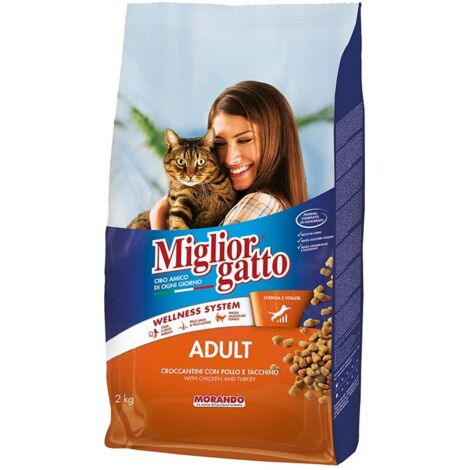 Migliorgatto, cibo secco per gatti, vari gusti, conf. 2 kg