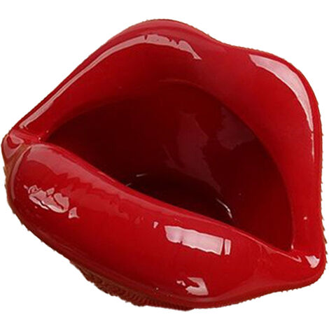 Mignon lèvres en céramique cigarette cendrier personnalité créative bouche cendrier sans fumée support-vin rouge style A