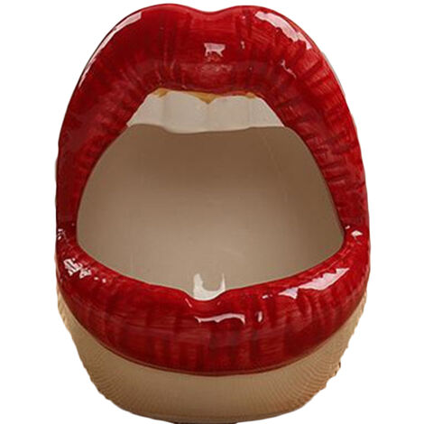 Mignon lèvres en céramique cigarette cendrier personnalité créative bouche sans fumée cendrier support-vin rouge style B