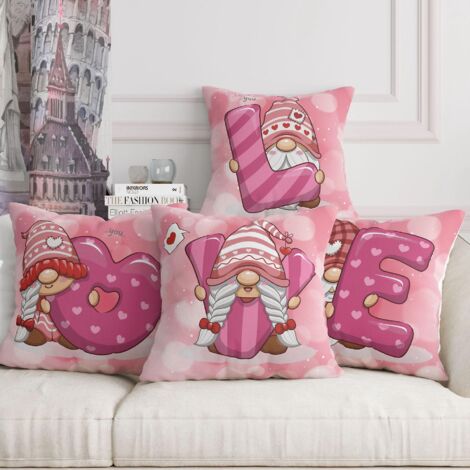 mignon Nain Saint Valentin Amour Coussin Couverture, Housse De Coussin Canap Pour Canap-lit Taie D'oreiller Dcor La Maison Housse De Coussin 45x4