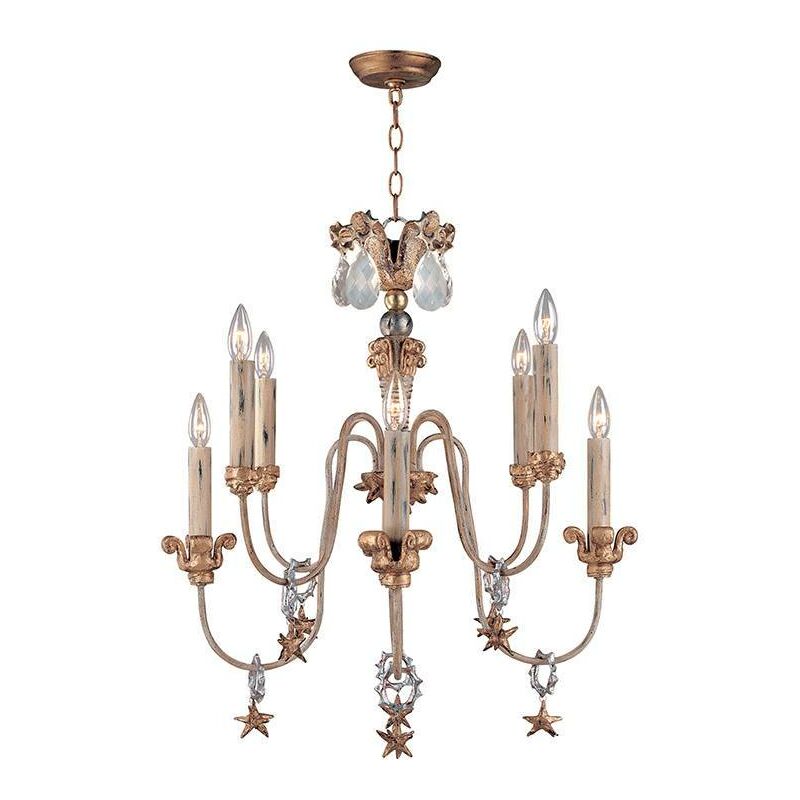 Elstead Lighting - Elstead Mignon - 8 Light Chandelier Gold And Silver Finish, E14