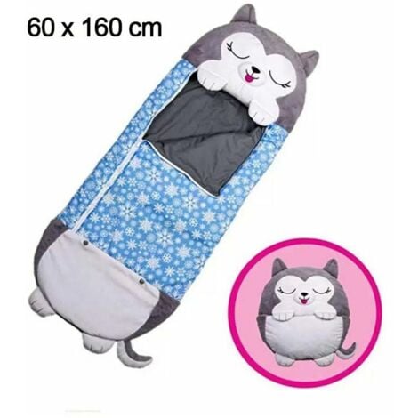 AUTRES Mignon Sac de Couchage et Oreiller 2 en 1 Happy Nappers pour Enfant 160 x 60 cm Duvet Adapte a Toutes les Saisons