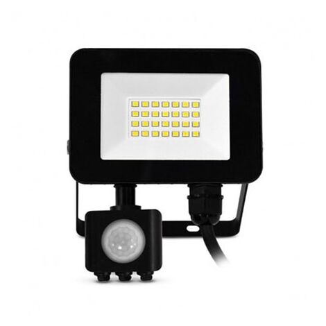 Miidex   Projecteur extErieur LED avec dEtecteur   20W   6000K   IP65   Noir