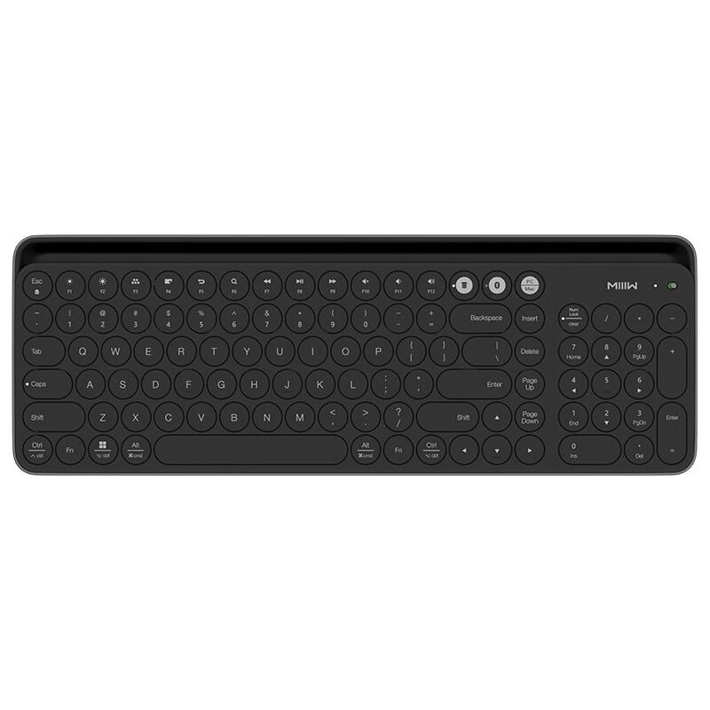 

MIIIW BT Teclado de modo dual Conexion inalambrica de 2,4 GHz 10 m Disponible 104 teclas Hogar inteligente compatible con multiples sistemas Para