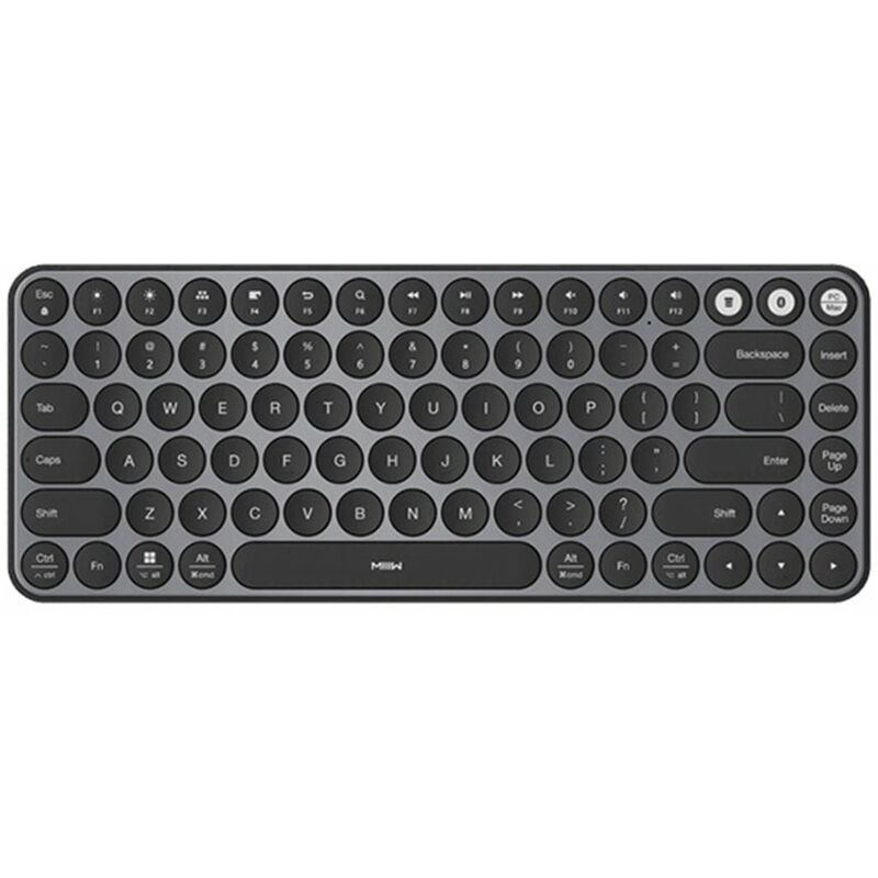 

Mini BT Teclado de modo dual 85 teclas Teclado multidispositivo de 2.4GHz Teclado inalambrico Compatible con Mac iPad iPhone Windows Android para