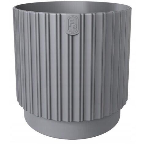 Mika Cyli Petit Eco Recycled Flowerpot 14 Platinum FORM-PLASTIC