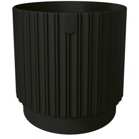 Mika Cyli Petit Eco Vaso da fiori riciclato 14 Nero intenso FORM-PLASTIC