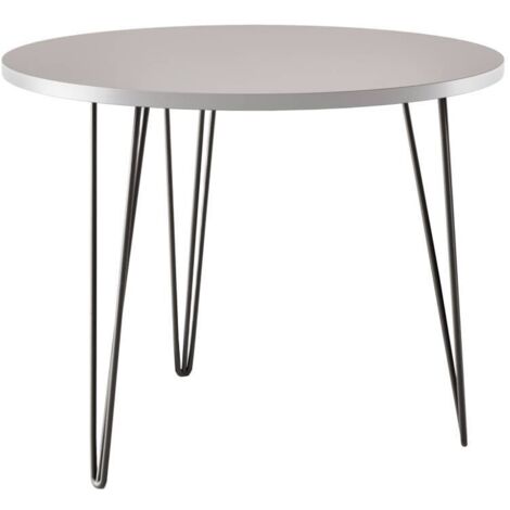 MIKA runder Tisch Ø90 cm für Küche, Wohnzimmer, Esszimmer Grau