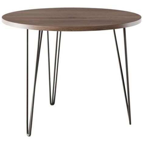 MIKA runder Tisch Ø90 cm für Küche, Wohnzimmer, Esszimmer, Schokoladeneiche