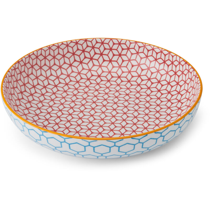 Mikasa Geometric Blue 21cm Coupe Bowl