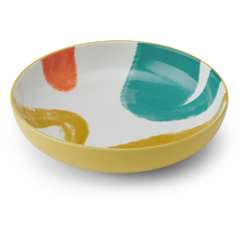 Mikasa Yellow Abstract 21cm Coupe Bowl