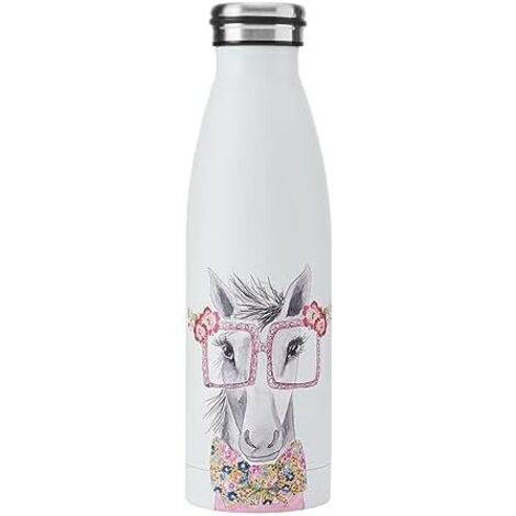 Mikasa Botella de agua Tipperleyhill de 500 ml, diseño de caballo, con funda