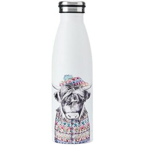 Mikasa Botella de agua Tipperleyhill de 500 ml, vaca, con funda