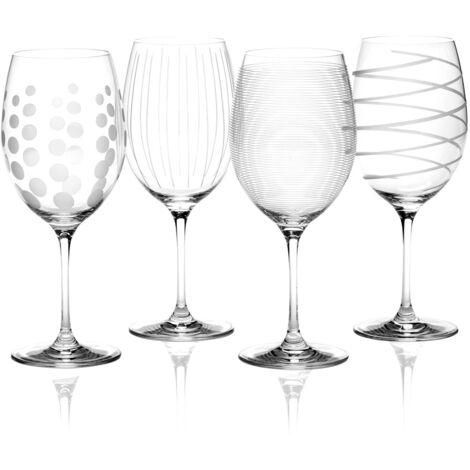MIKASA - Cocktail-Toasting-Gläser, 290 ml, 4er-Set, Glas, Silber, 20 x 17 x 17 cm, 20 x 17 x 17 cm