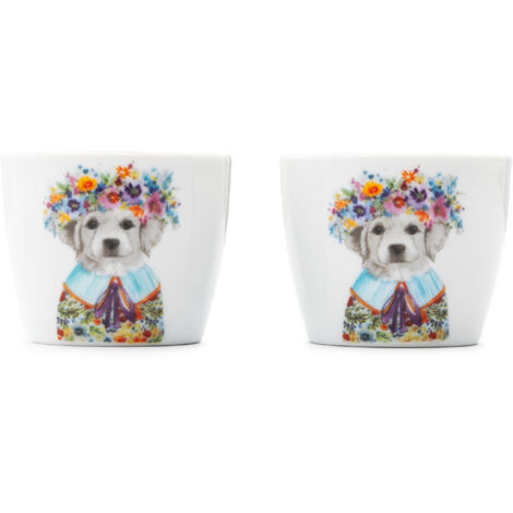 Mikasa - Juego de 2 hueveras para cachorros, diámetro 5 x altura 4 cm