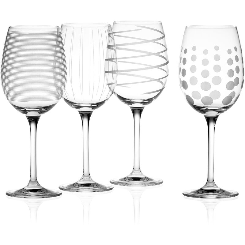 Mikasa Cheers Set Of 4 White Wine Glasses