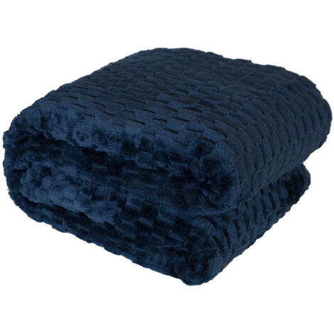 MIKOS Coperta decorativa - blu scuro - 160x200 cm