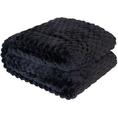 MIKOS Coperta decorativa - nera - 160x200 cm