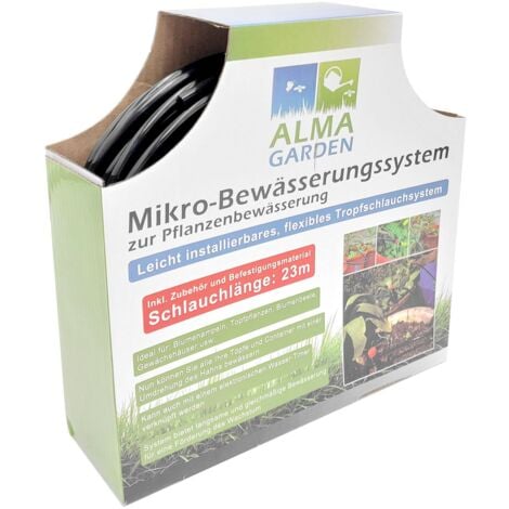 ALMA GARDEN Mikro-Bewässerungssystem Tropfschlauch Gartenschlauch Pflanzenbewässerung