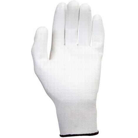 Mikro-Feinstrickhandschuhe-weiß, 7, 12 Paar